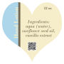 Restful Heart Bath Body Labels with text